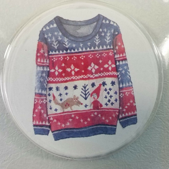 UGLY CHRISTMAS SWEATER STONEWARE CAR COASTER SET-2 PIECE - Picture 5 of 5